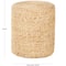 19" Brown Seagrass Handmade Woven Drum Accent Table